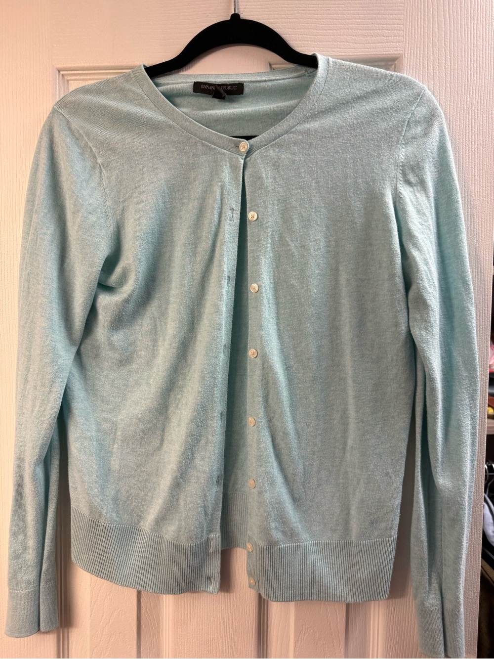 Banana Republic Pastel Blue Women's Button-Front Cardigan